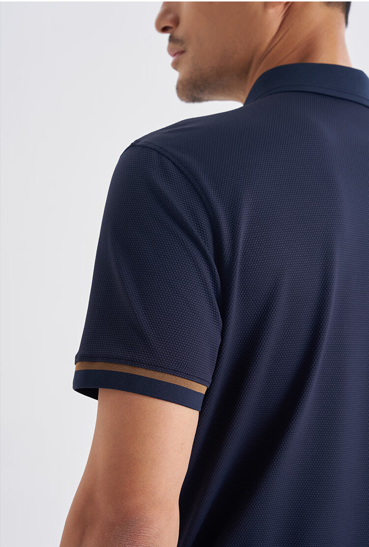 Shirt Lao Luo [Store Edition Golf 07] 2026 New Striped Jacquard Snap Button Polo Shirt 265G7P938S 10