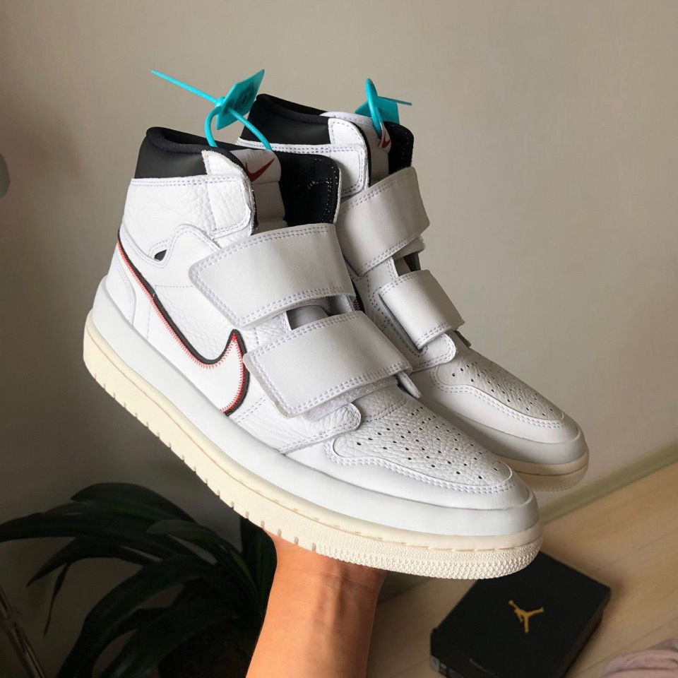 【莆田纯原】aj康扣魔术贴黑白高帮乔1跑步篮球鞋运动鞋男ins百搭轻便