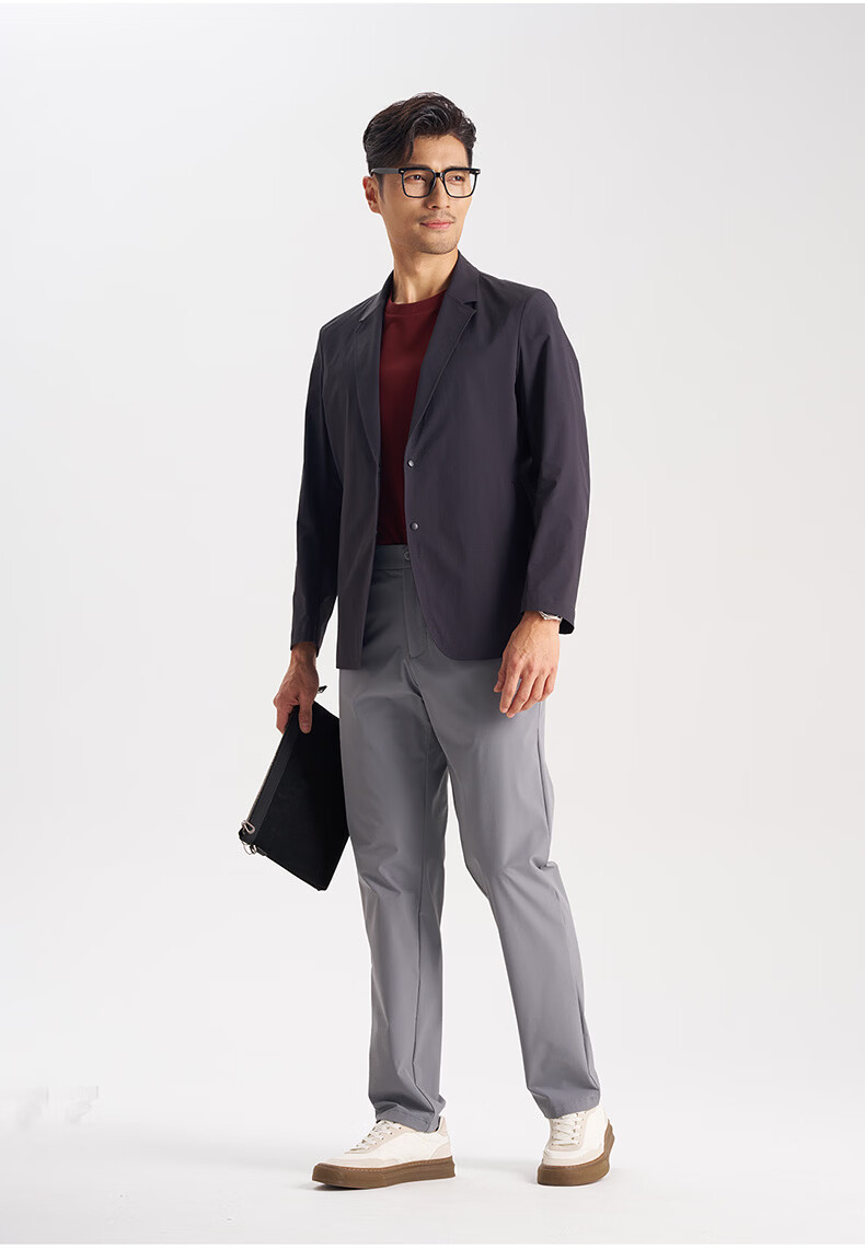 Shirt Lao Luo [Store Edition Elite 05] Seamless Heat-Pressed Cool High Elasticity Hidden Button Casual Single Blazer 261J7S553N 2