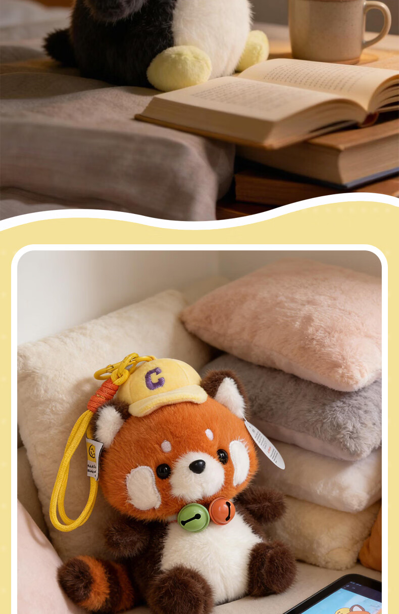 Panda Plush Doll Keychain Backpack Pendant Children's Day Gift for Boys and Girls Car Keychain Plush Toy 6