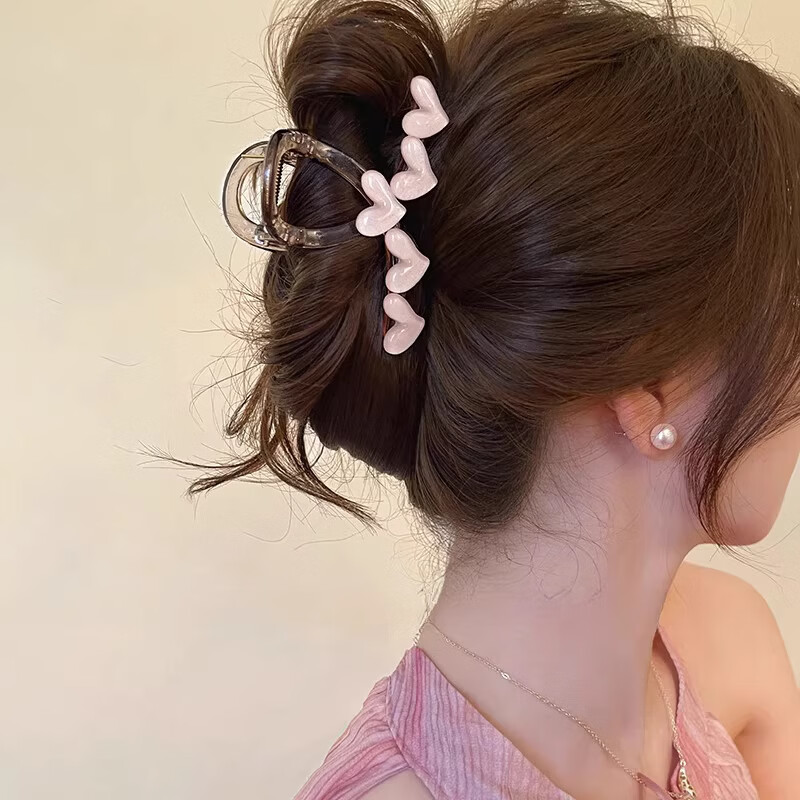 Idair Heart Hair Clip for Women High-End 2026 New Hairpin Back Hair Bun Shark Clip Birthday Gift for Girlfriend 5