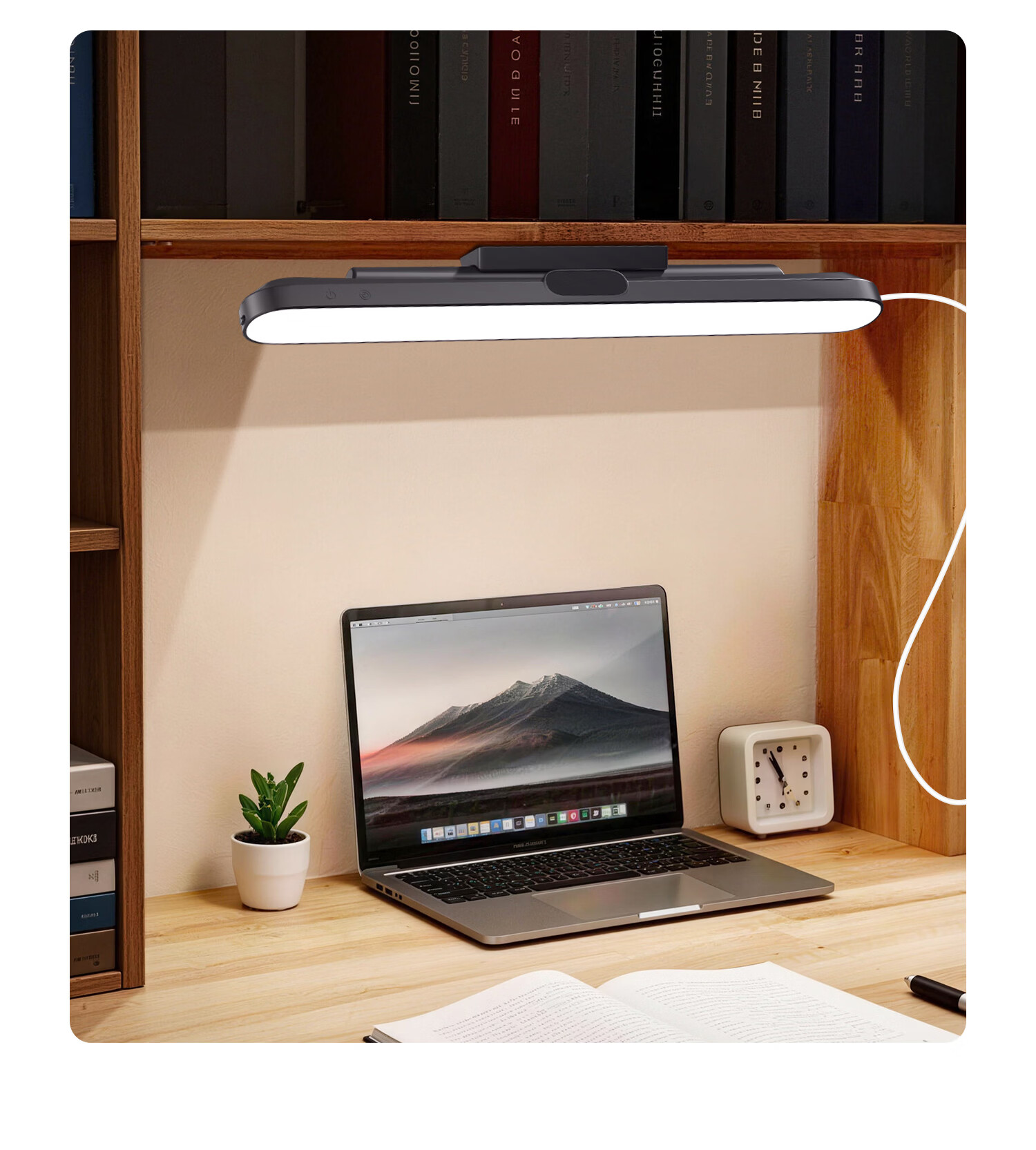 XLYS Desk Lamp College Dormitory Bedside Magnetic Reading Lamp Rechargeable Eye Protection Study Cool Lamp with Long Battery Life 6
