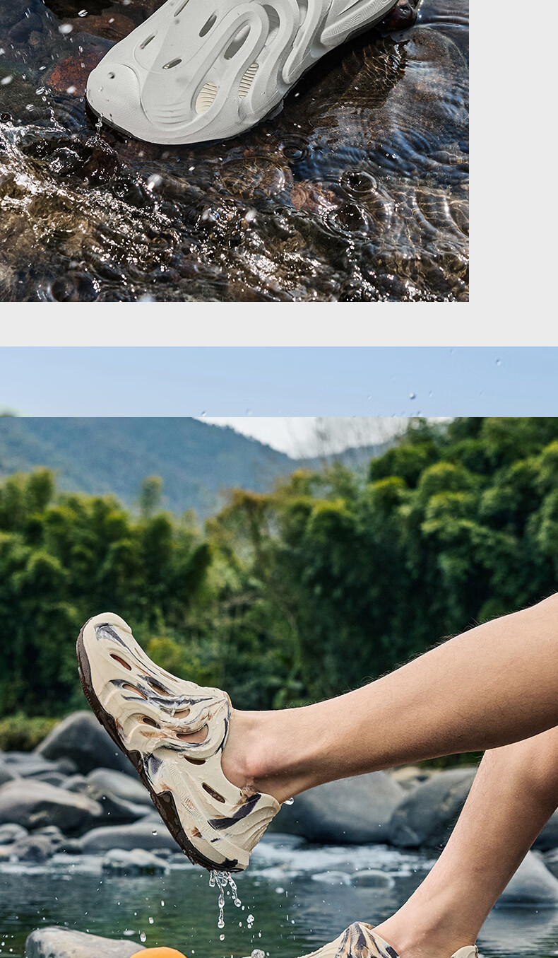 Jordan Shanshendong Men's Sandals 2026 Summer Breathable Hollow Anti-Slip Soft Sole Beach Slippers 16