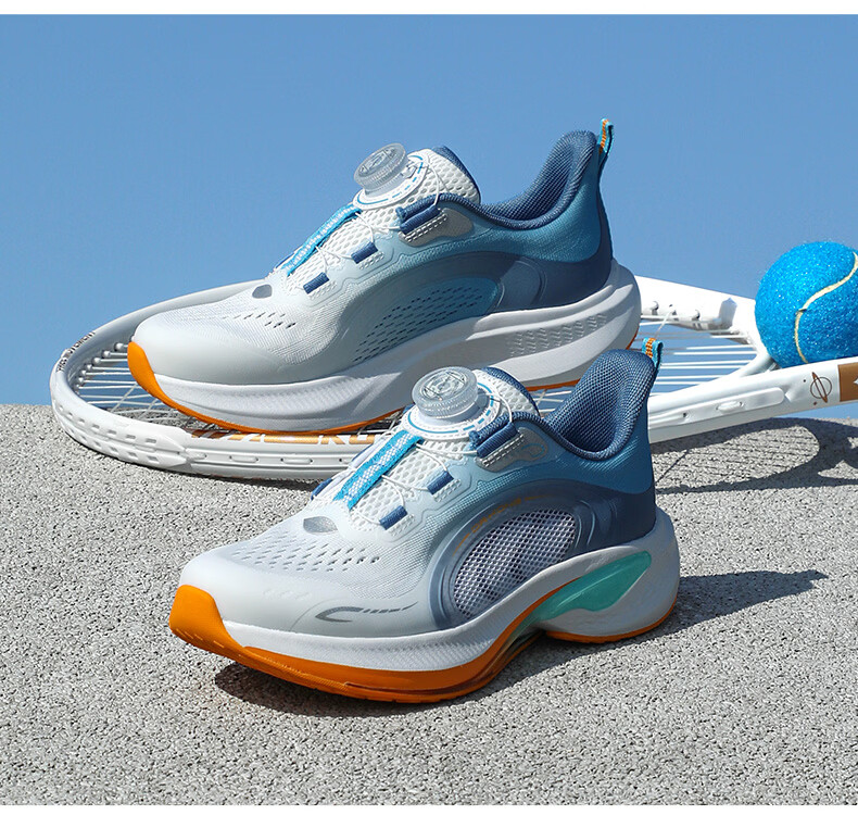 DR·KONG Sports Shoes Spring Boys and Girls School Children Running Shoes 2C10B2005BM White/Blue Size 35 12
