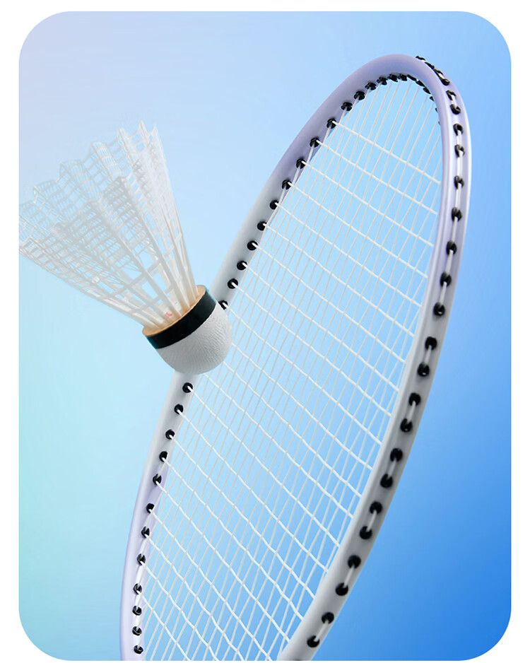 ANTA Badminton Racket Set Lightweight Durable Beginner Rackets Black Blue + Black Red 10