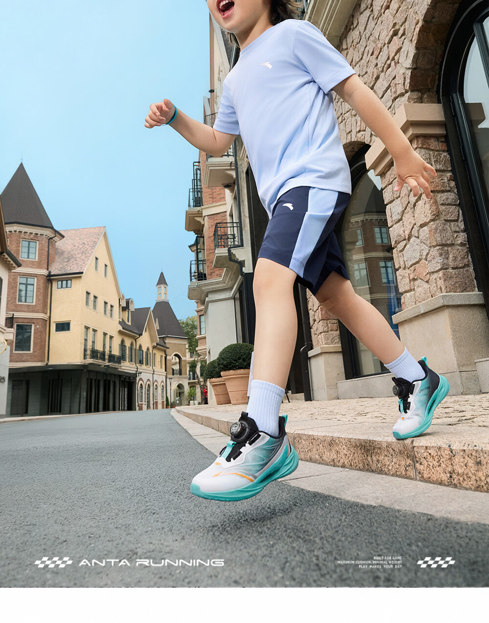 Anta Kids Wind-Resistant Running Shoes 2026 Summer Breathable Mesh Boys Sports Running Shoes A12629967 12