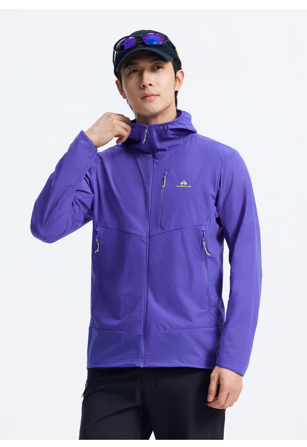 Pioneer Camp Fengdie Pro Men's Summer Outdoor Breathable Water-Repellent UV Protection Hooded Sun Protection Jacket 20