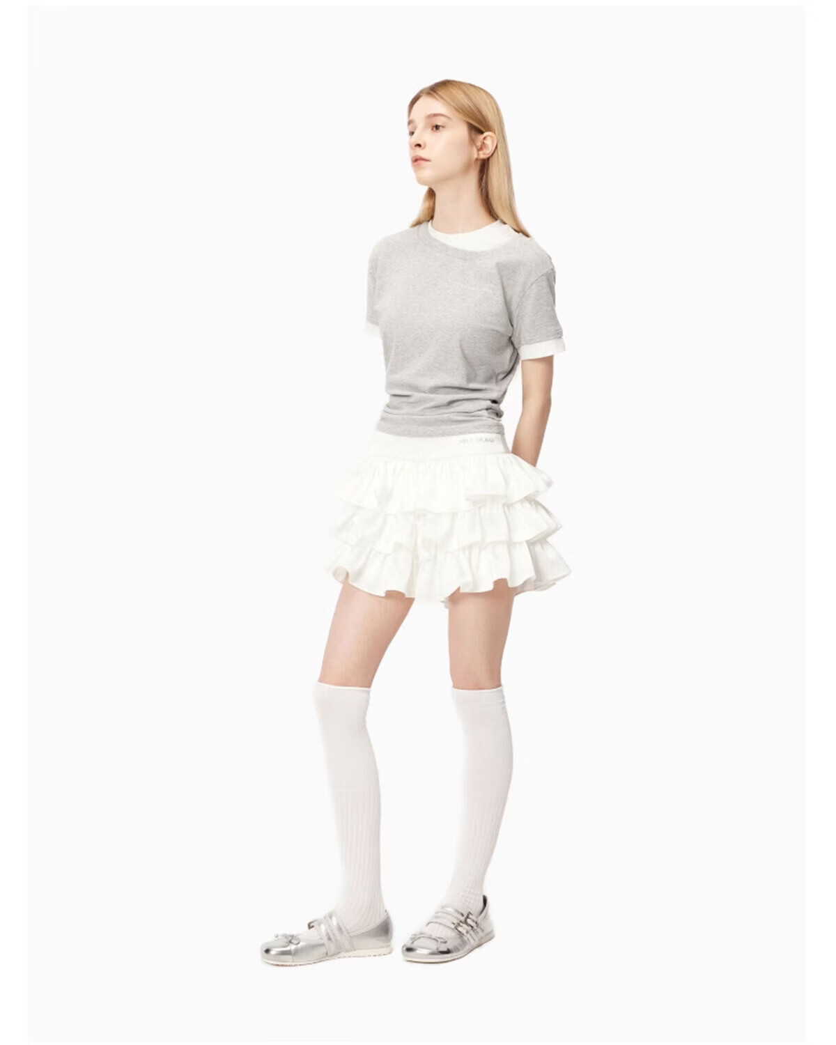 ANN ANDELMAN Official Ballet Style Cake Skirt High Waist Black Mini Skirt Women S [Li Najiong Same Style] 5