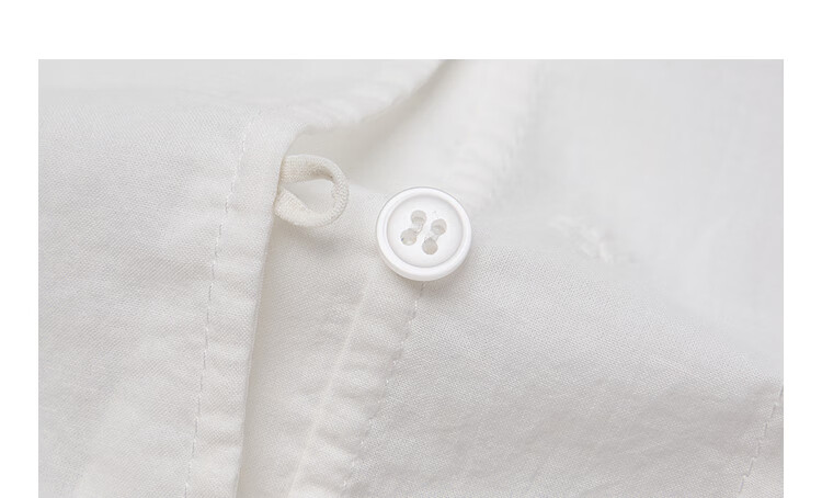 INMAN INMAN [Runway Style] Puff Sleeve Lace Peter Pan Collar Blouse, Summer 2026, Pure Cotton Short Sleeve, White, Size L 20