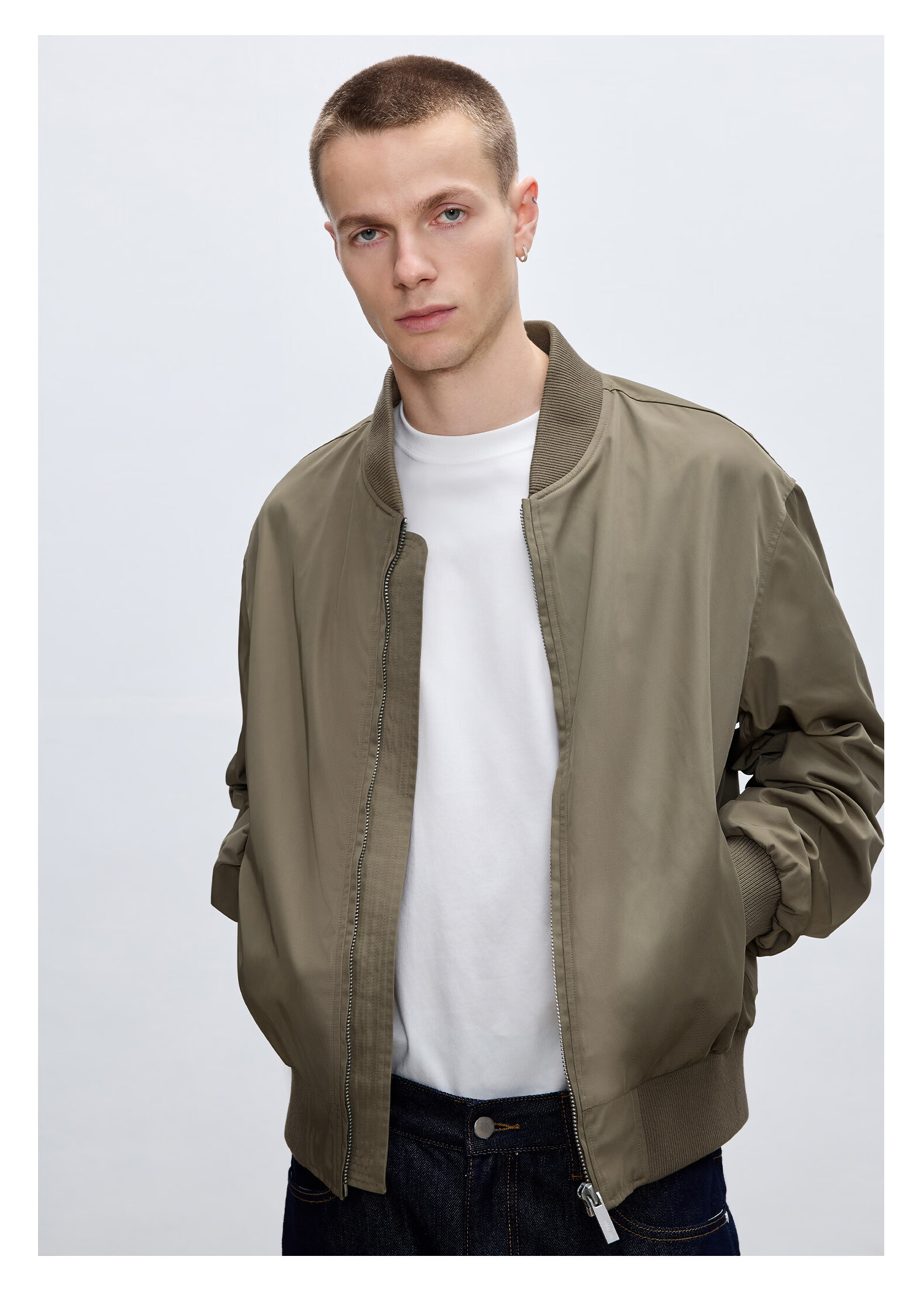 CHINISM Men's Vintage MA1 Flight Jacket Spring Autumn Breathable Casual American Baseball Jacket 11