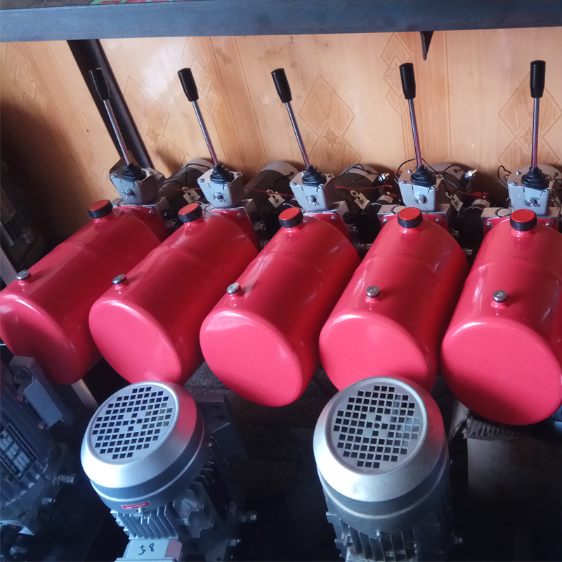 12吨电动液压杆油缸千斤顶缸液压泵站升降货梯机油缸堆高叉车配件 12v