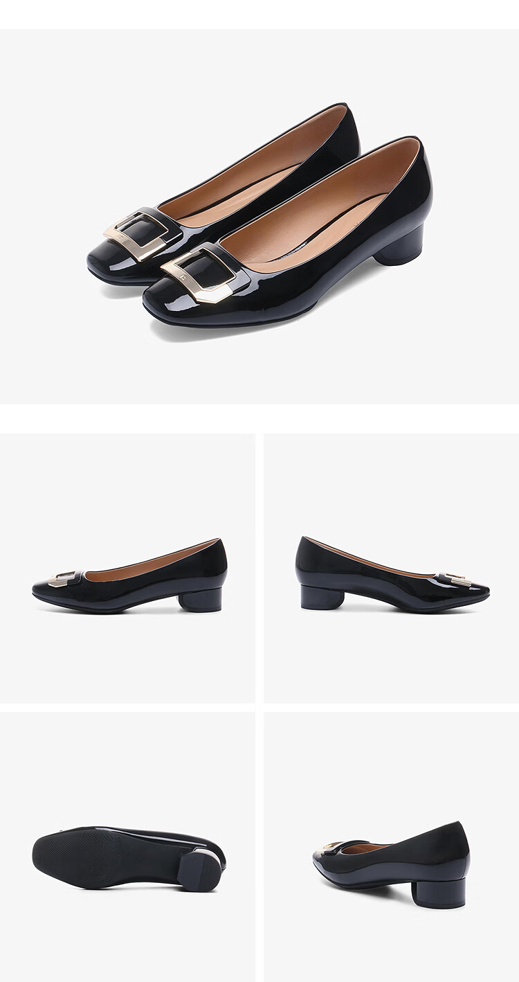 Le Saunda 26 New Simple Versatile Commuter Square Toe Low Heel Slip-On Flats Women 7M26703 Moonlight Gray GYP 36 15