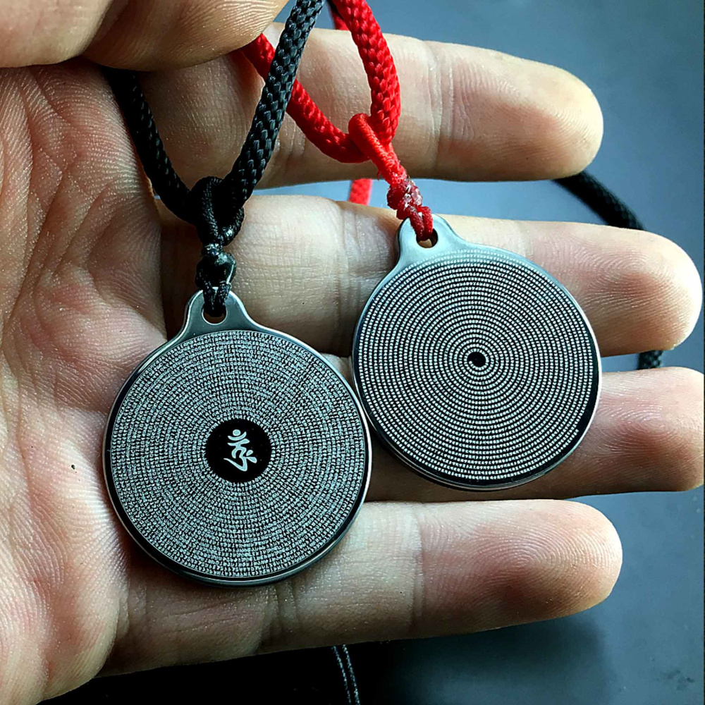 珠宝楞严咒吊坠佛牌全咒轮梵文中文男女士护身符佛牌项链挂件七夕礼物