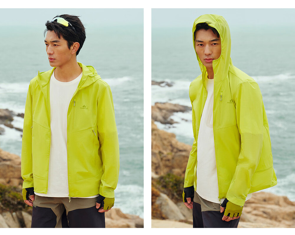 Pioneer Camp Fengdie Pro Men's Summer Outdoor Breathable Water-Repellent UV Protection Hooded Sun Protection Jacket 16