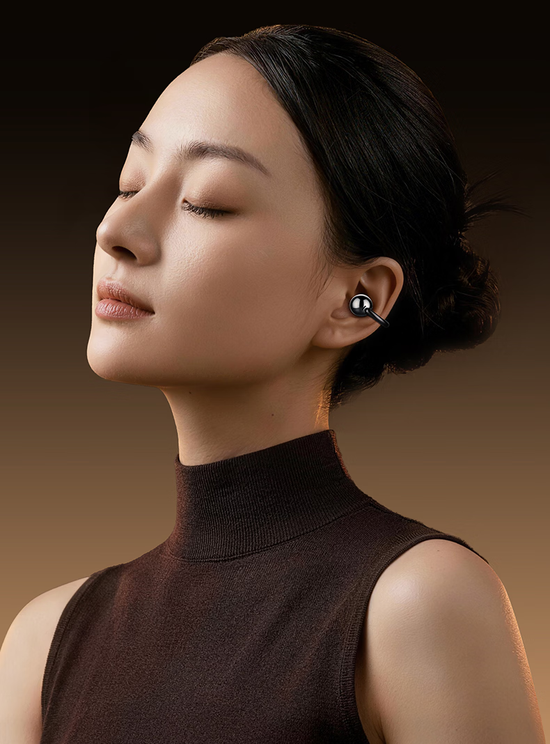 Zhiguozhe [2026 Latest Model | Berlin Sound] Bluetooth Clip-On Earphones Long Battery Life Wireless Sports Non-Bone Conduction Ear-Friendly Pain-Free Long-Lasting Wear 24