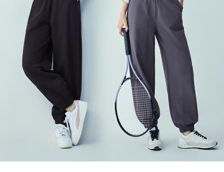Giordano Women's Pants 2026 Spring Pure Cotton Loose Drawstring Elastic Waist Jogger Sweatpants 05416455 10