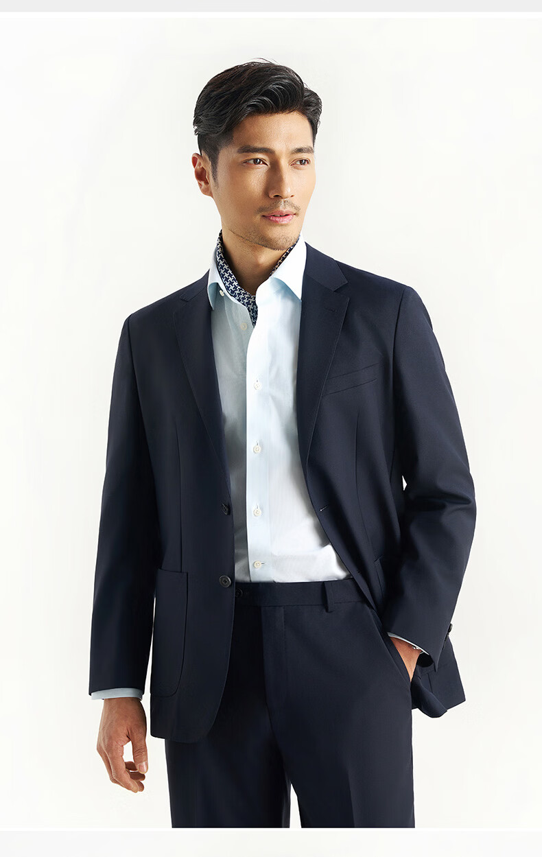 Shirt Lao Luo [Platinum Master Single Suit] Machine Washable Merino Wool Sorona Notch Lapel Suit 251Z0S516N 12