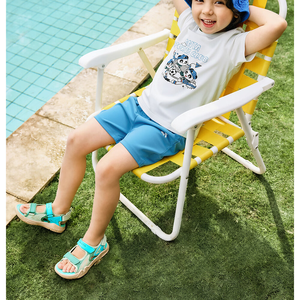 Anta Kids Unisex Knitted Sports Set 2026 Summer Breathable Cotton Short Sleeve and Shorts Trendy A72629714 7