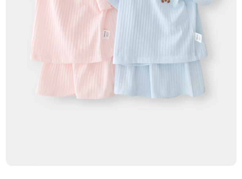 Yingbeiyi Pure Cotton Breathable Baby Short Sleeve and Shorts Set Summer Thin Children's Two-Piece Air Conditioning Homewear 5