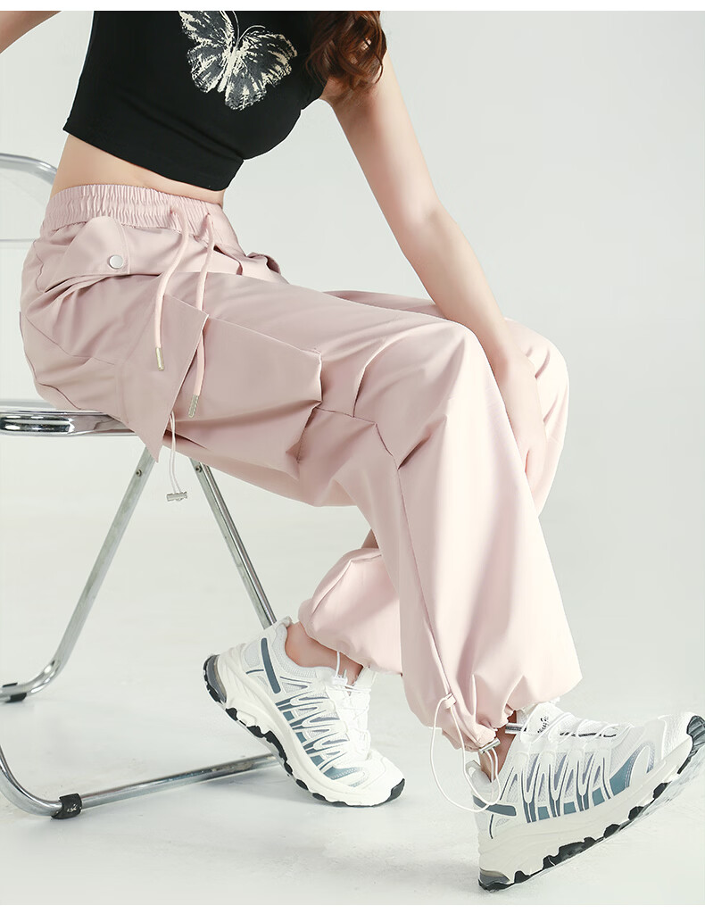 Borui Summer Lightweight American Quick-Dry Work Pants Women's Sports Loose Wide-Leg Slim Hiking Casual Pants 21