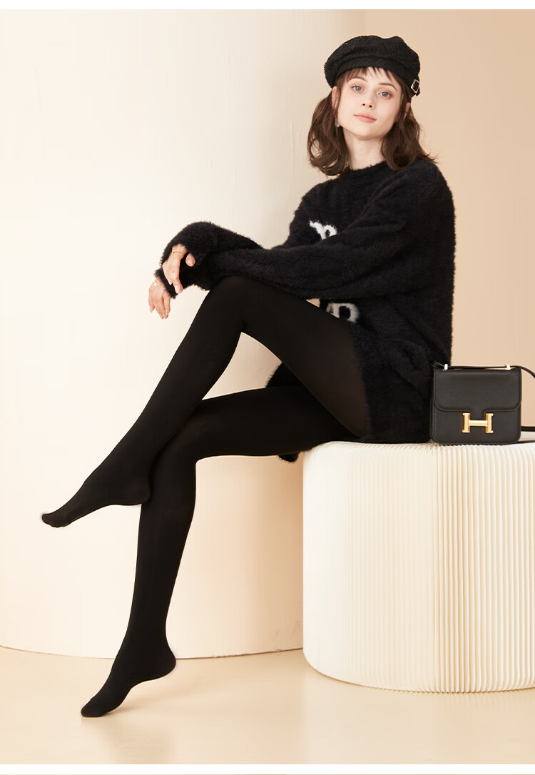 Avandy Ultra-Thin Anti-Snag Black Sheer Bare-Leg Tights Spring Summer No-Crotch Drop Leggings Pantyhose for Women 29