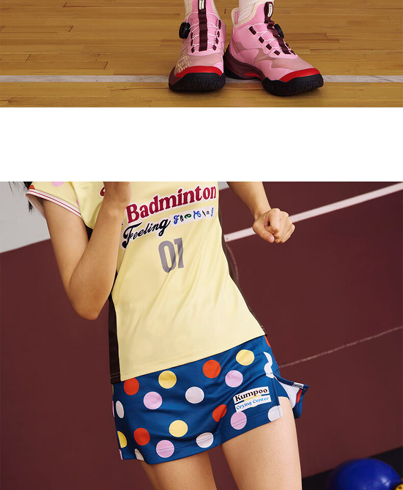 KUMPOO Badminton Dress Short Skirt for Women, Slimming Scream Center Collaboration Style Half Skirt ACQ261601-Red XL 19