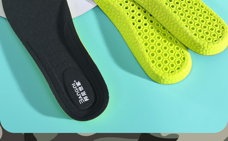 Bonnie Family 3-Pair Men's Insoles Sweat-Absorbing Odor-Resistant Mugwort Antibacterial Breathable Soft Cushioned Sports Insoles for Long Standing Summer 19