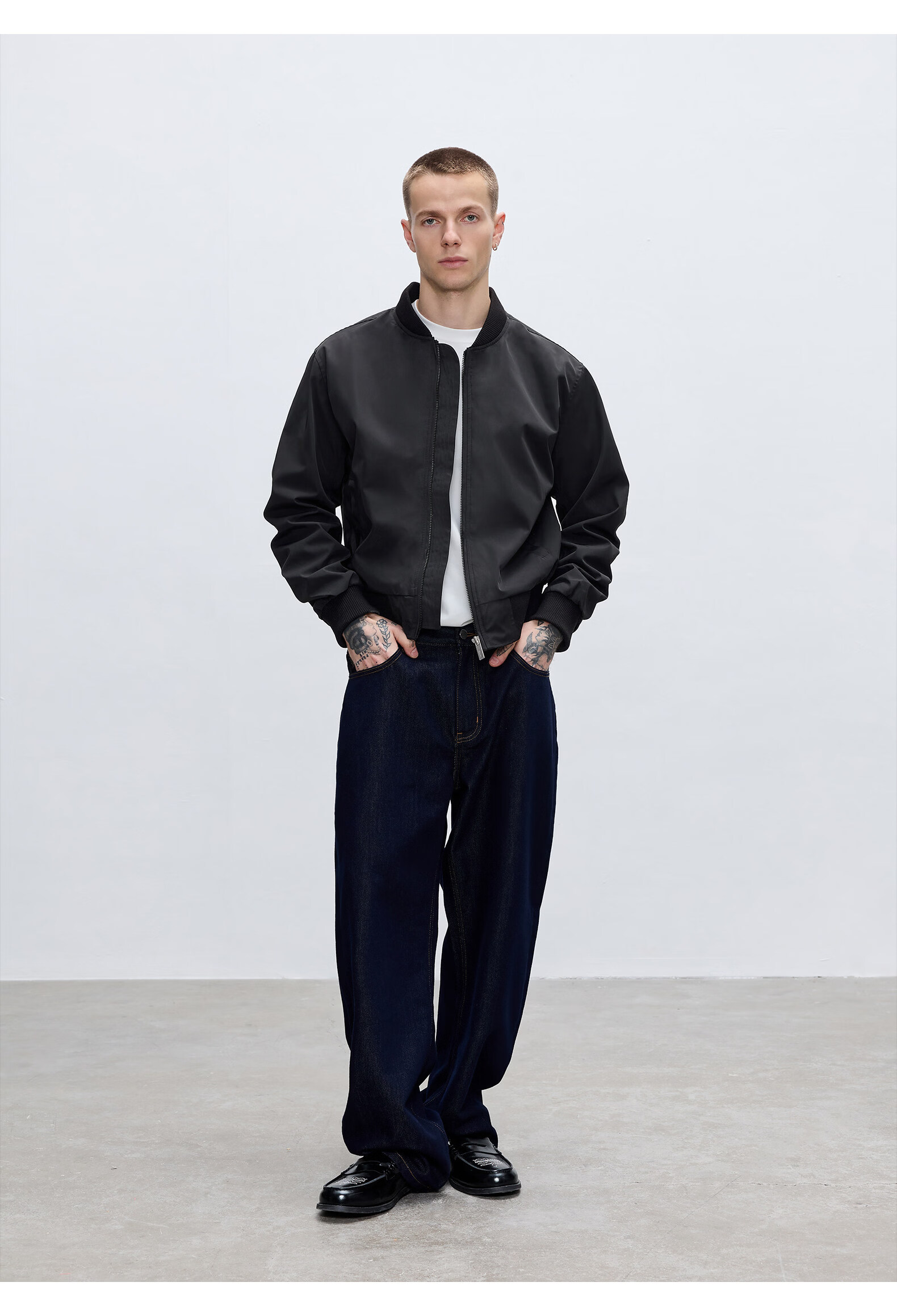 CHINISM Men's Vintage MA1 Flight Jacket Spring Autumn Breathable Casual American Baseball Jacket 19