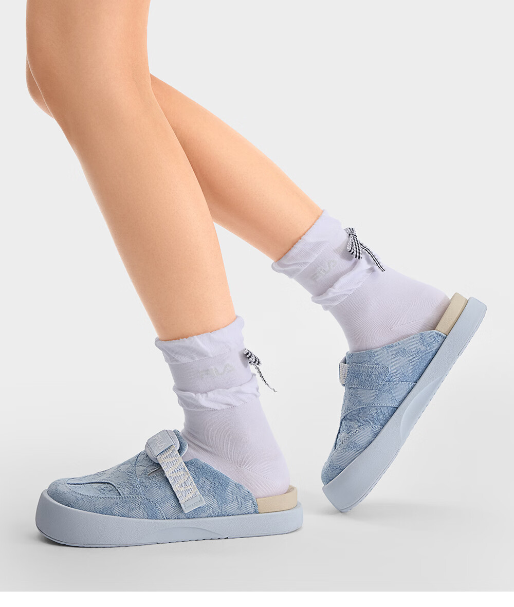 FILA Official Women's SMILA Sandals 2026 Summer Comfortable Birkenstock Style Slide Sandals Commuter Versatile Cool Slippers 25