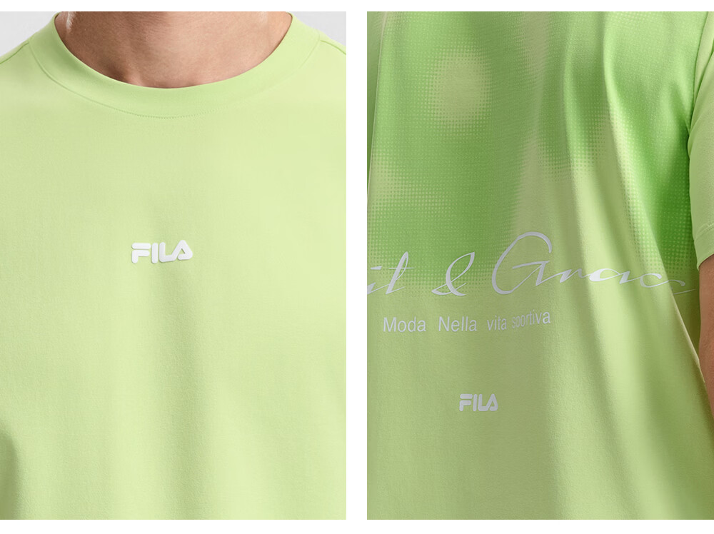 FILA Official Ning Zetao Men's Knitted Short Sleeve Shirt 2026 Summer Fitness Sports Moisture-Wicking Quick-Dry T-Shirt 9