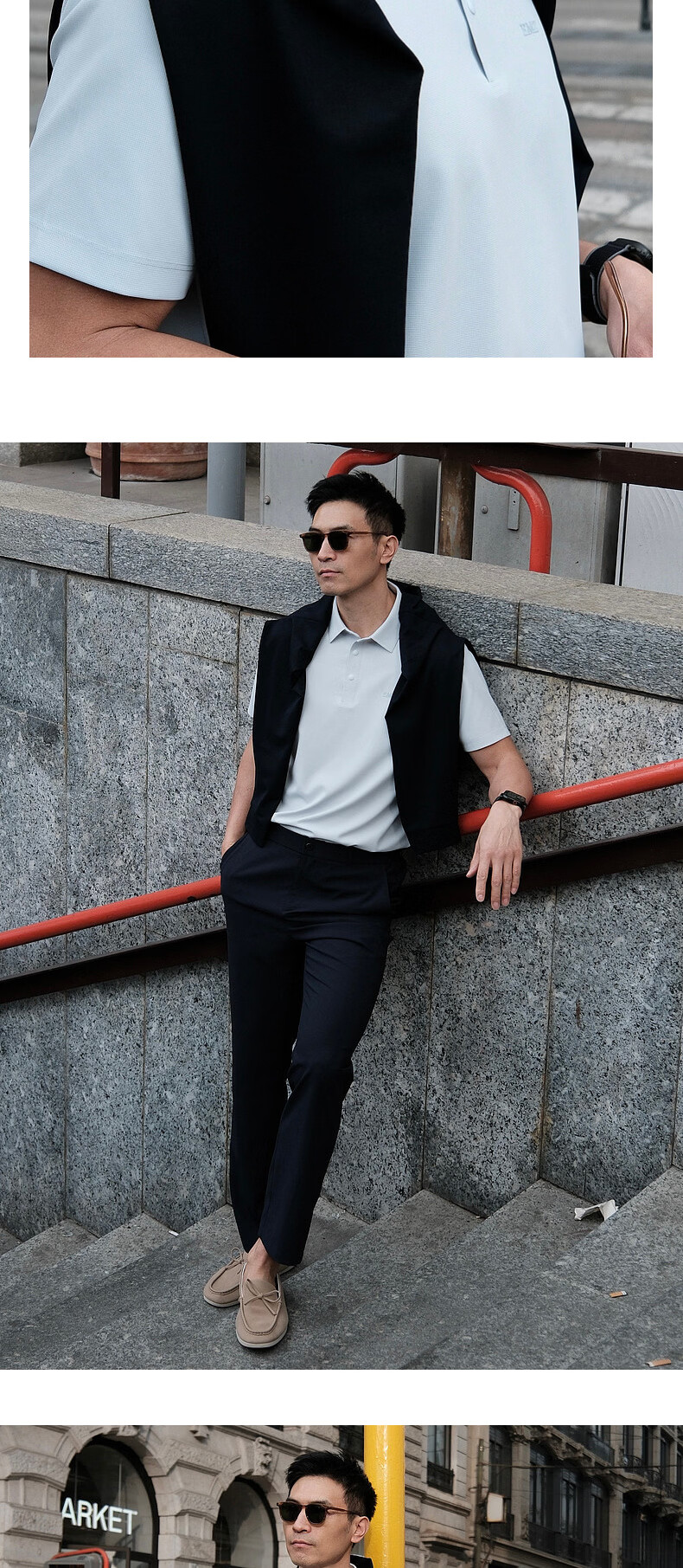 EMZ Ordos Men's Short Sleeve Polo Shirt Quick-Dry Breathable Cool Skin-Friendly Business Casual Commuter T-Shirt 13