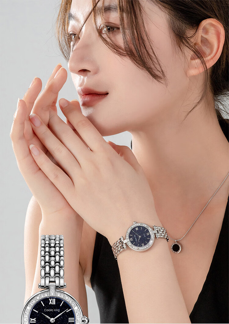 Caloric King Starry Sky Women's Watch High-End Swiss Movement Waterproof Diamond-Studded Quartz Wristwatch for Women 1
