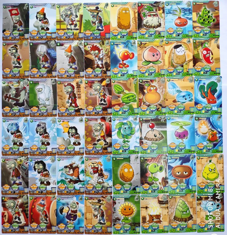 植物大战僵尸卡片3杀桌游卡牌全套卡片游戏方卡圆卡儿童玩具卡牌 僵尸