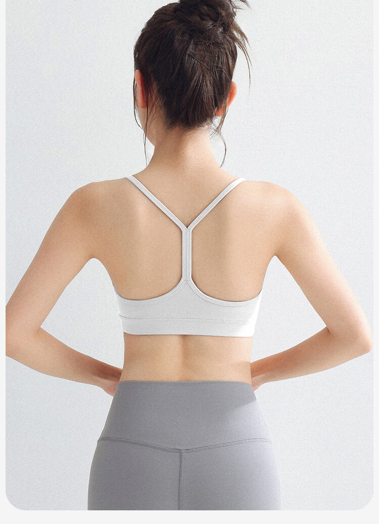 Free Style Women's Sports Bra Thin Strap Integrated Cup Backless Vest Pilates Yoga Fitness Training Bra 15
