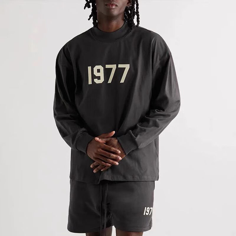 天花板fog fearofgod复线essentials植绒1977圆领长袖t恤男女同款