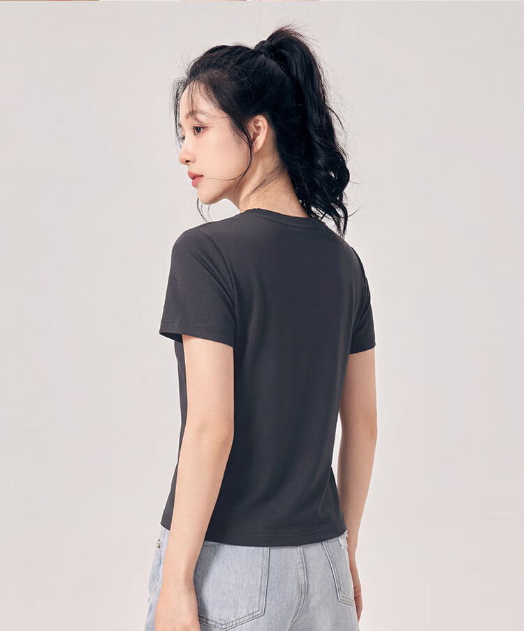 Hodo [Counter Same Style] Cooling Antibacterial Moisture-Wicking Quick-Dry Couple Casual Crew Neck Sports Base Layer Women's T-Shirt 17