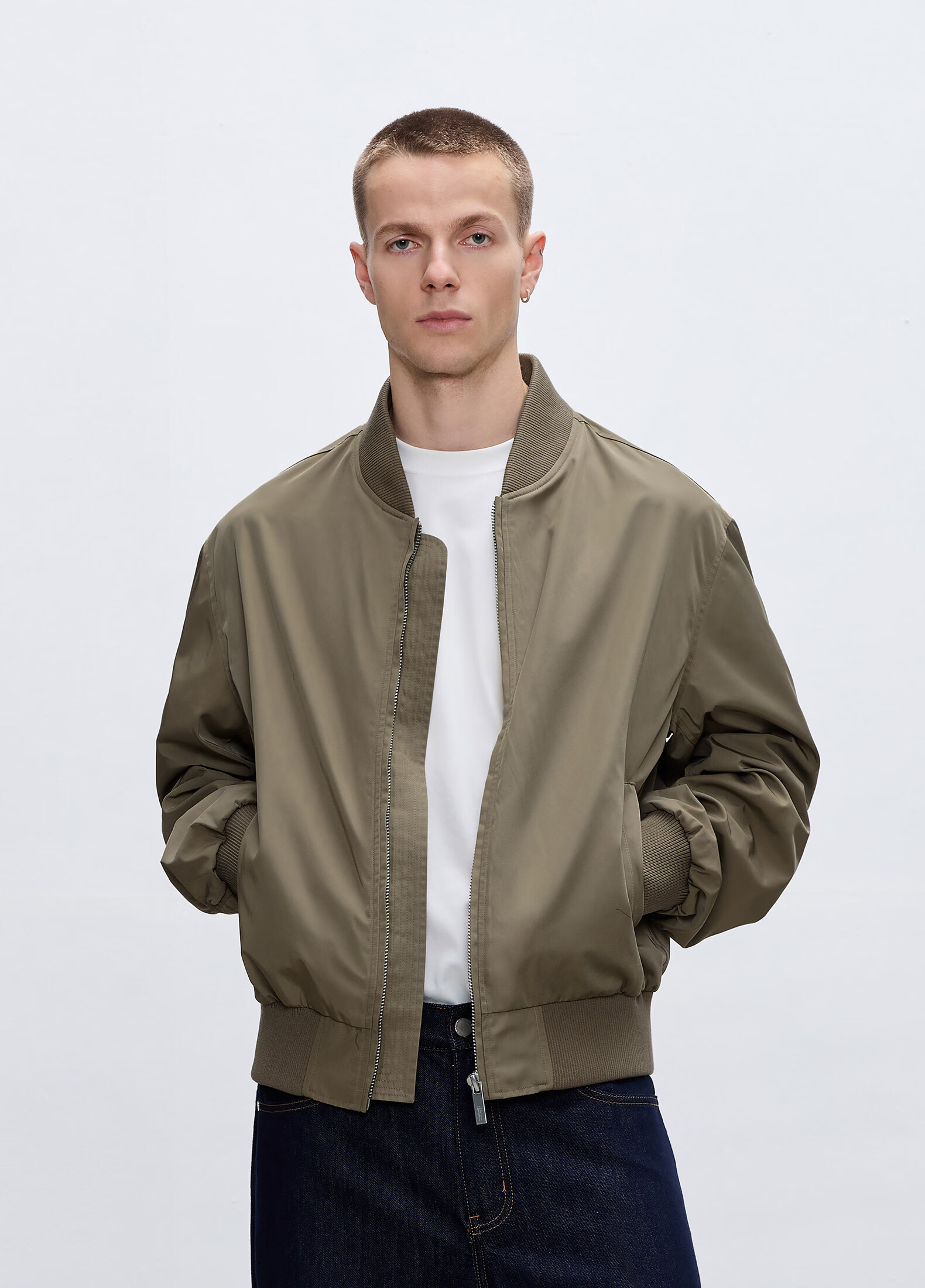 CHINISM Men's Vintage MA1 Flight Jacket Spring Autumn Breathable Casual American Baseball Jacket 2