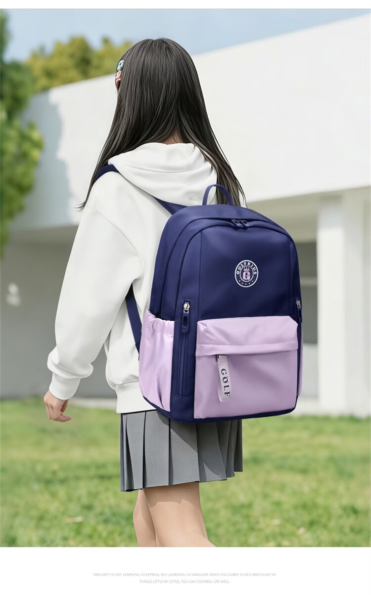GOLF Kids School Backpack Lightweight Large Capacity Children’s Shoulder Bag for Grades 3-9 Boys and Girls 15