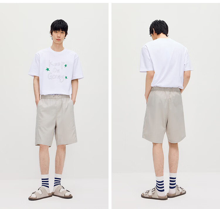 Semir Men's Casual Summer Elastic Drawstring Waist Shorts 2026 Loose Straight Pants Comfortable 109326125102 16