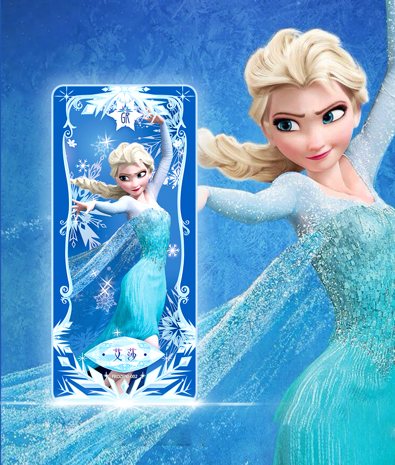 艾莎冰雪奇缘卡牌公主版卡片女孩玩具迪士尼周边礼物水晶版1盒卡册