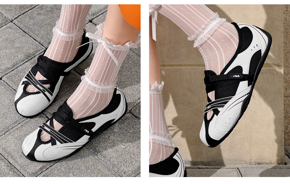 FILA Feile Korean Style Feichi Mary Jane Sport Sandals Women's 2026 Summer Ballet Flat Thin Sole Shoes 10