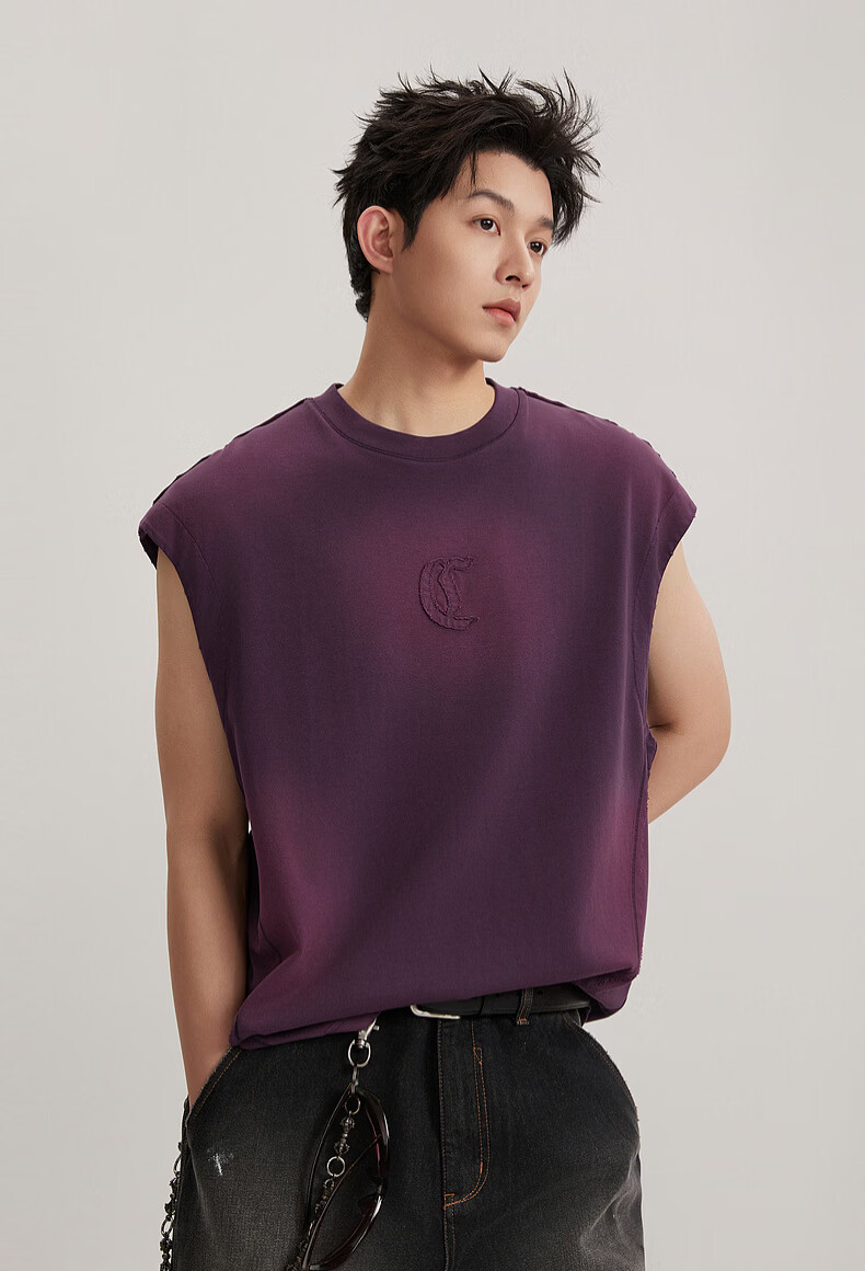 CABBEEN Applique Embroidered Logo Men's Trendy Casual Comfortable Soft Breathable Vest 2026 Summer 2