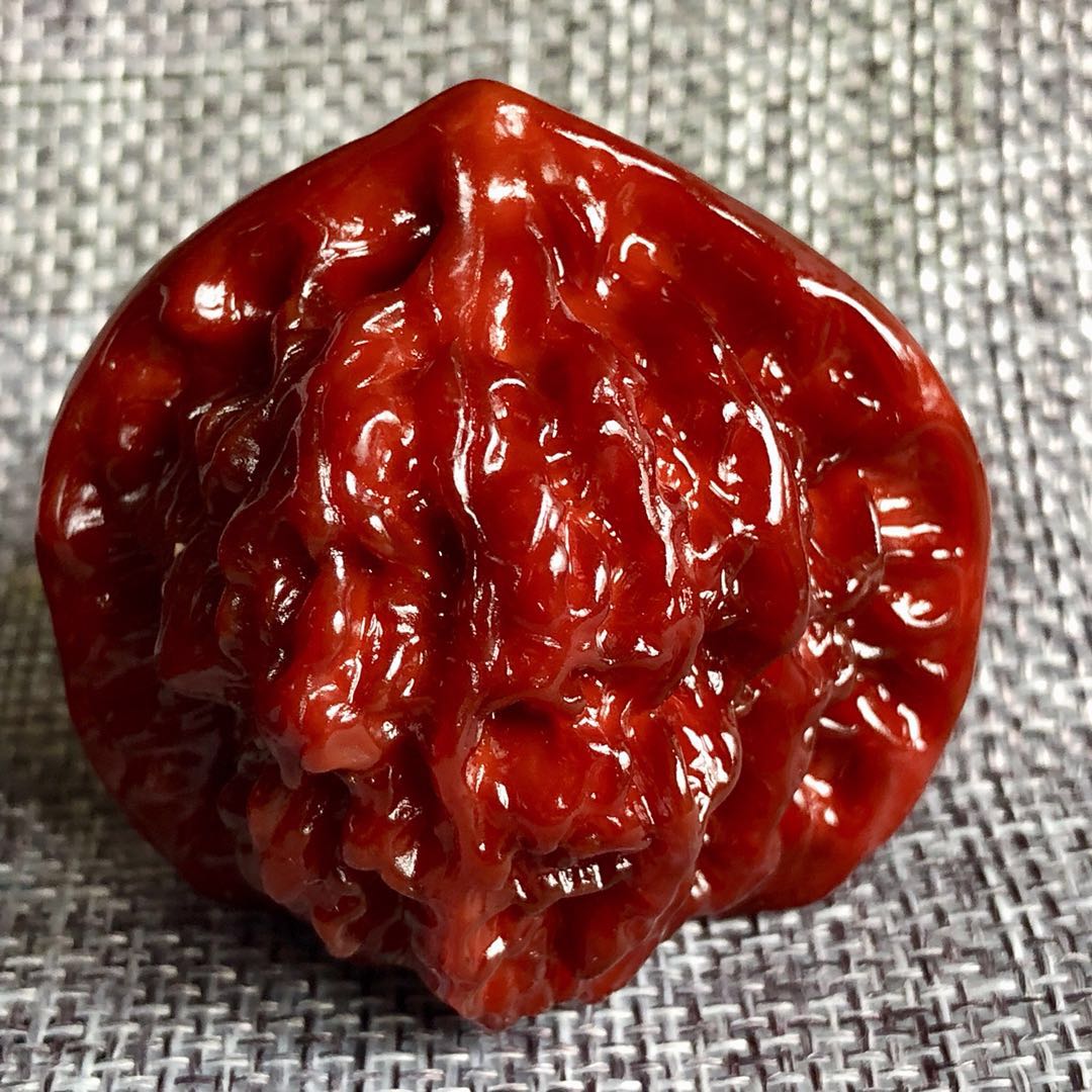 机刷包浆文玩核桃大官帽核桃 老核桃包浆玉化 文玩核桃手把件47mm
