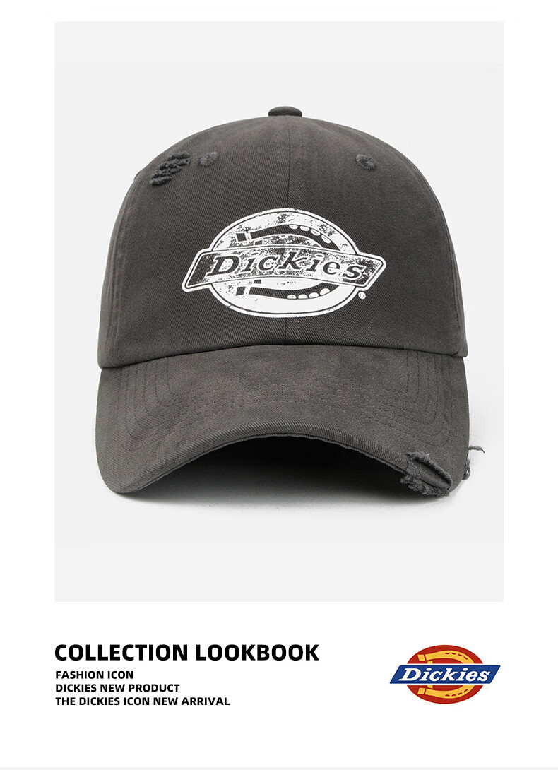 Dickies American Style Distressed Baseball Cap Unisex Casual Vintage Sun Hat Navy Blue 6