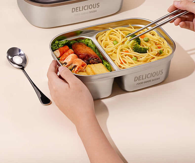 Ymer 316L Stainless Steel Insulated Lunch Box Microwave Safe Office Canteen Compartment Bento Box 23