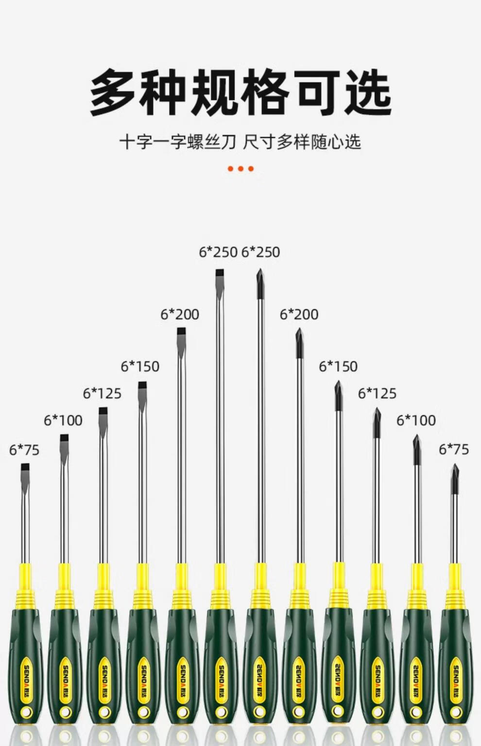 3，十字螺絲刀一字起子改錐工業級強磁梅花螺絲批套裝工具小高硬度 5×125【十字】