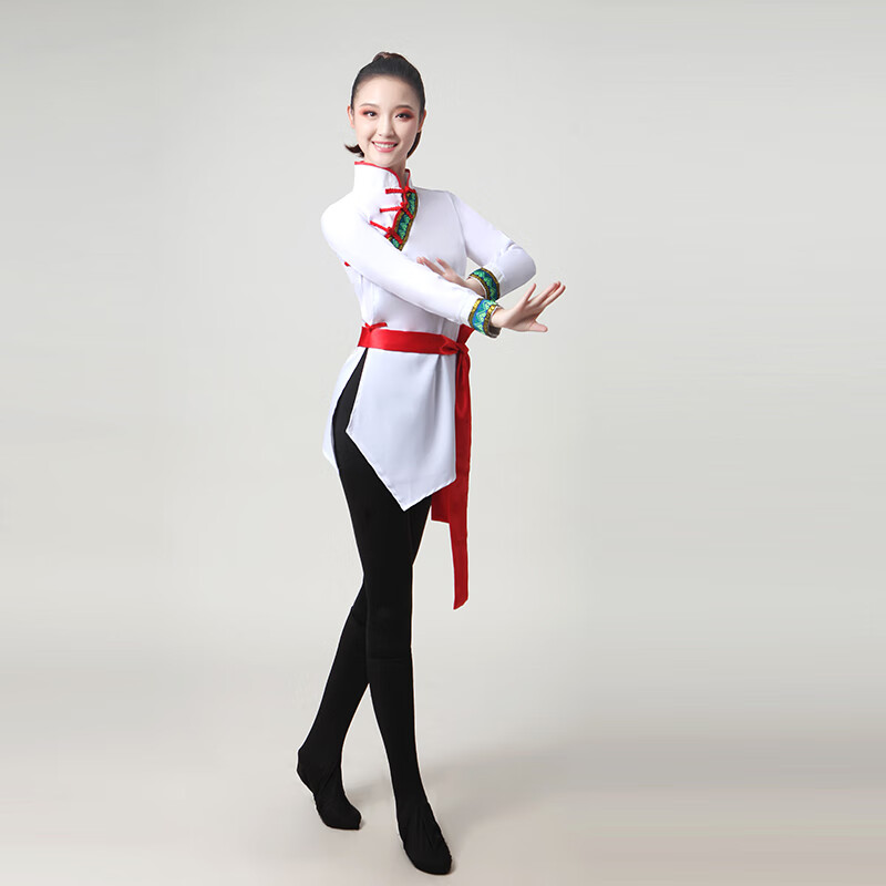 蒙古服女练功服艺考蒙古舞蹈演出服上衣男草原民族舞筷子舞表演服