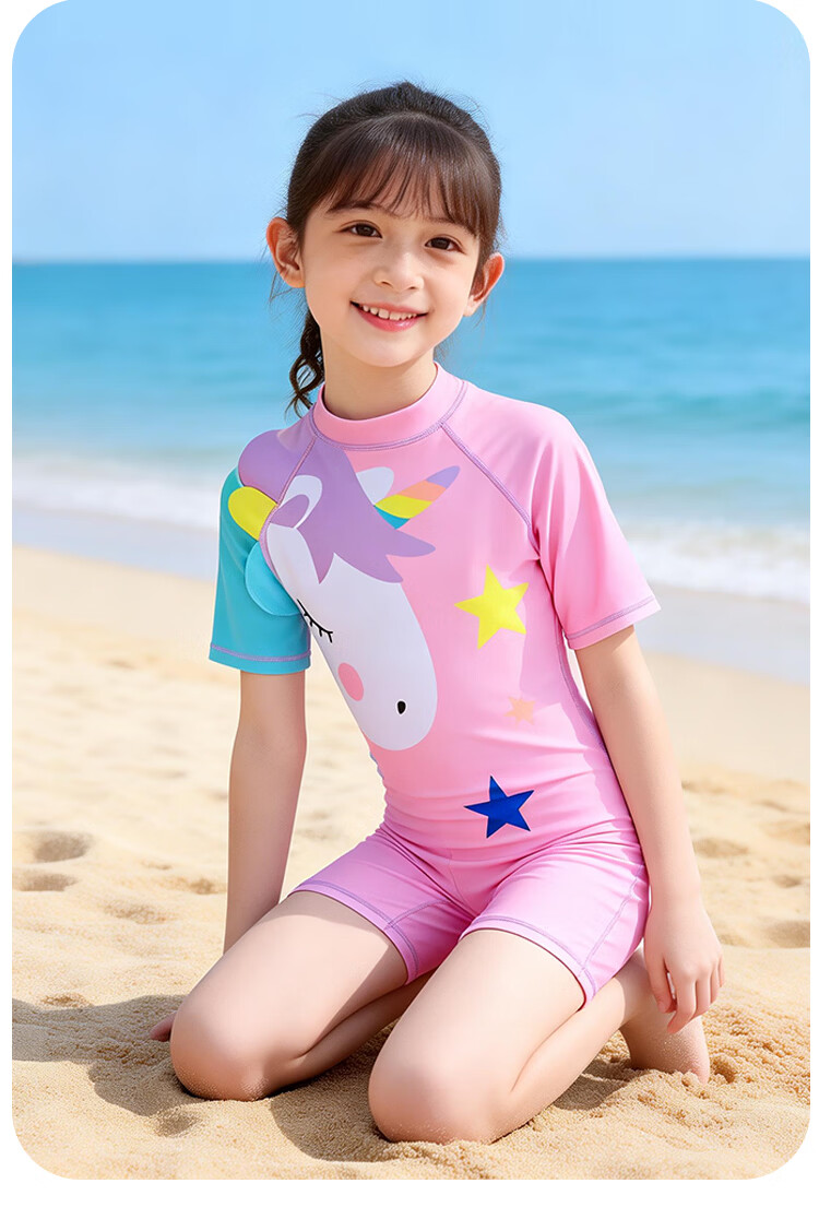 9i9 Kids Boys One-Piece Hooded Sunscreen Quick-Dry Dinosaur Party Baby Hot Spring Swimsuit B100 Blue XL 7