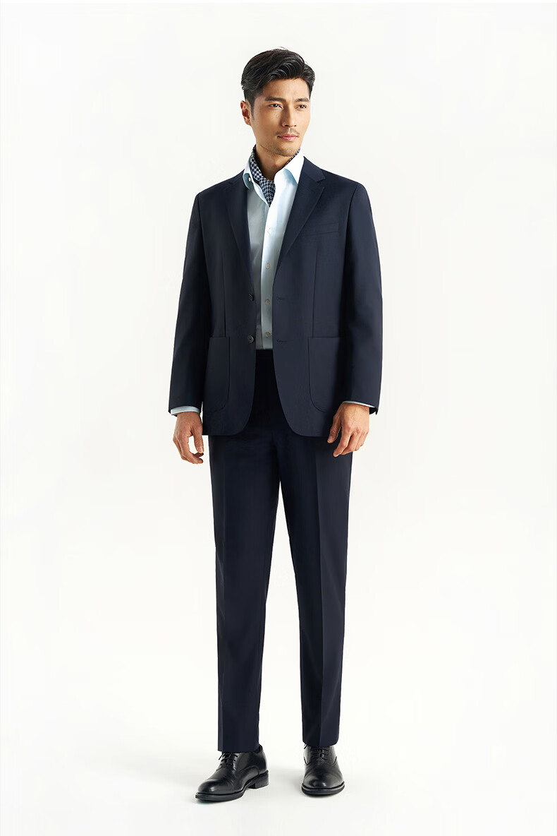 Shirt Lao Luo [Platinum Master Single Suit] Machine Washable Merino Wool Sorona Notch Lapel Suit 251Z0S516N 15