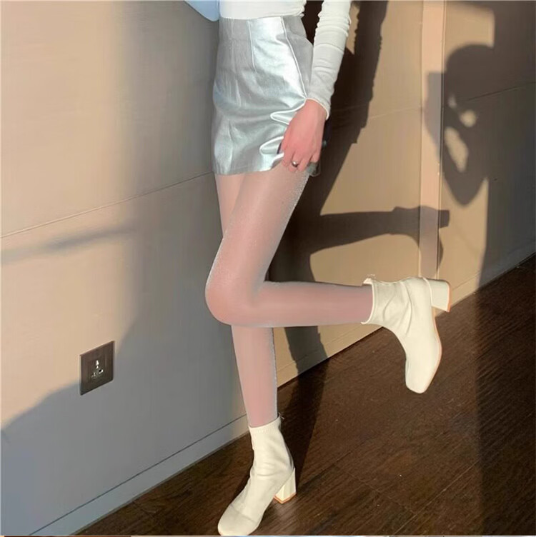 Ice Snow Kapok Pearl Sheer Pantyhose Women 0D Ultra-Thin Summer Anti-Snag Shiny Sexy Black Tights 20